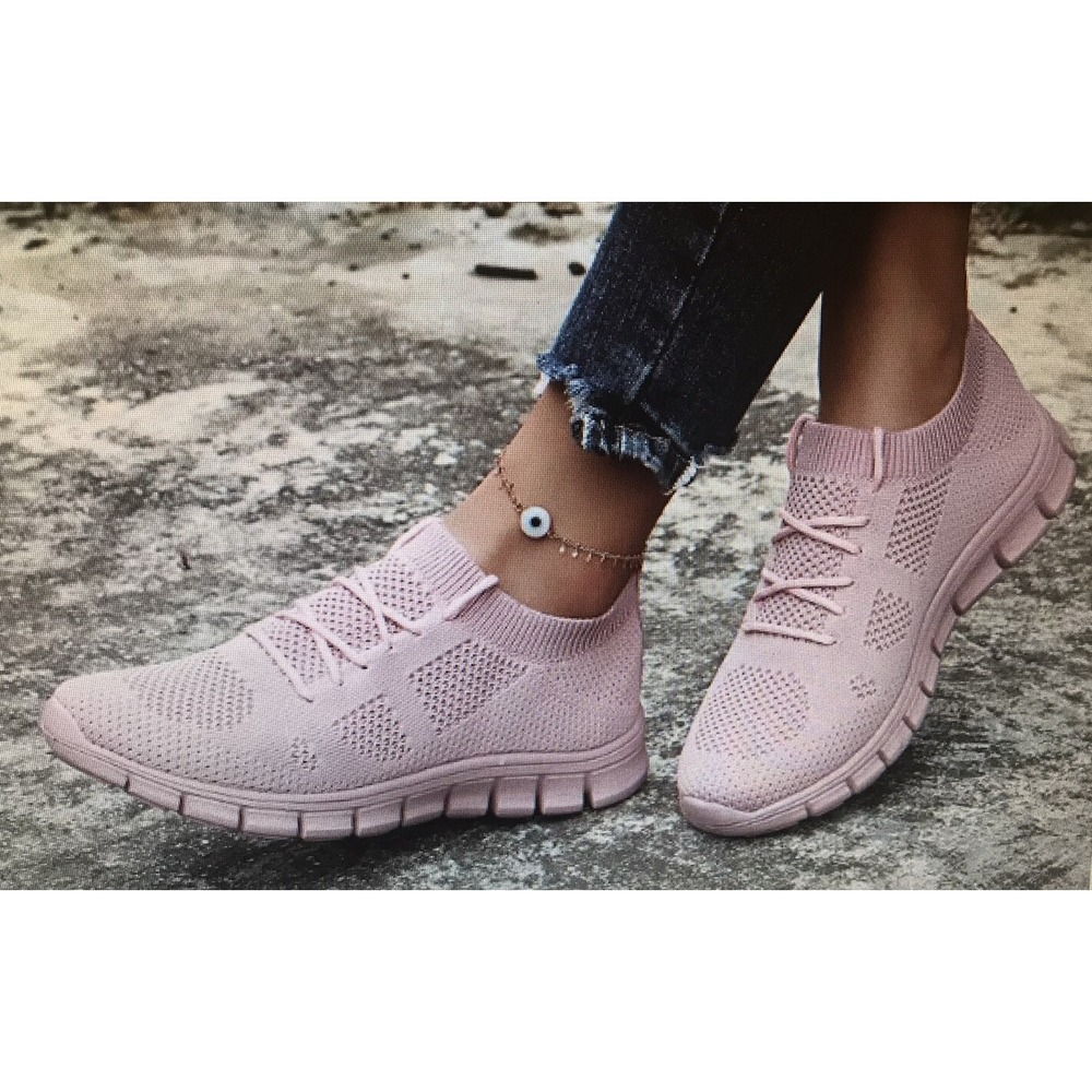 Emery Rose Womens Sneakers Pink Lace Up Shoes Fabric Mesh Stretch US 10 EUR 43